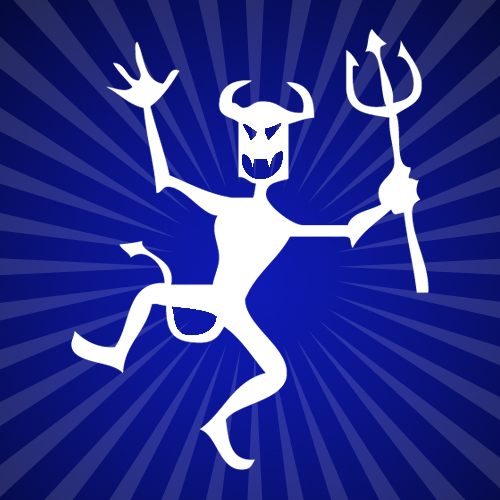 The Dancing Devil Iron on Decal